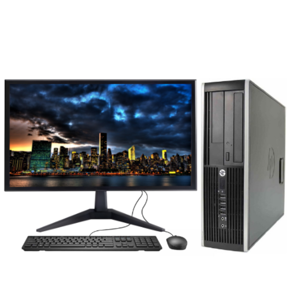 Certified Pre-Owned HP Compaq 8300 SFF - Intel i5 2nd Gen - 8/512 + 19"Set