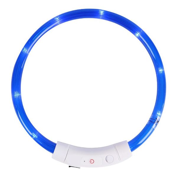 Adjustable Length Pet Safety Collar,Waterproof Light Collar for Dogs,Blue