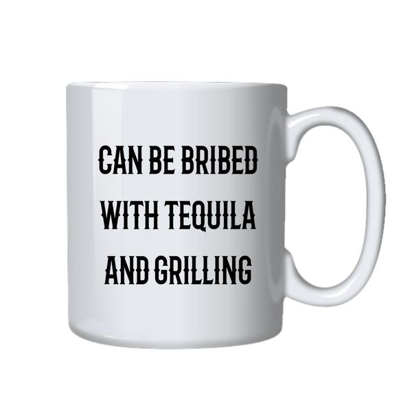 Tequila and Grilling Coffee Mug - Best Novelty Funny Cup Gift Idea for