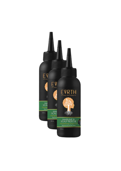EARTH Hairline &amp; Scalp Rescue Oil Trio 3 × 100ml Hairline &amp; Scalp Oil
