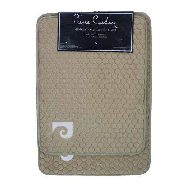 Pierre Cardin Memory Foam Bath Mats - Natural