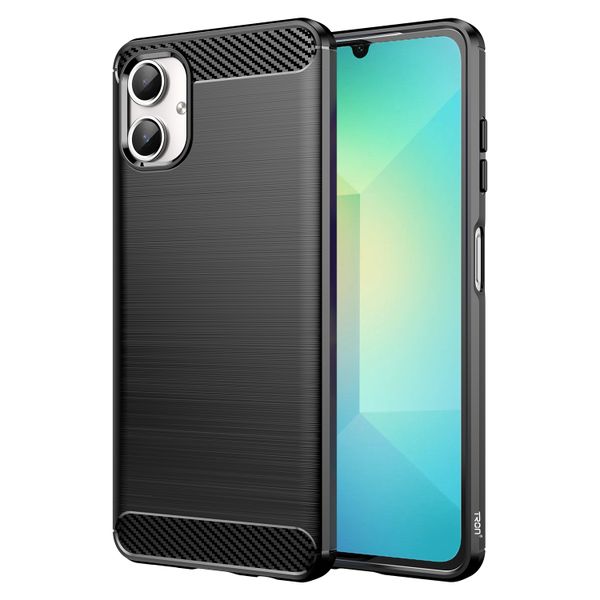 TRON Slimfit Shockproof Carbon Fiber Case Compatible with Samsung Galaxy A06 4G