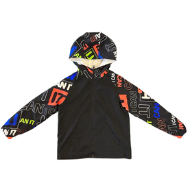 Kids Hooded New Style Winter Warm Jackets-B1-Black Printed Sleeve ...