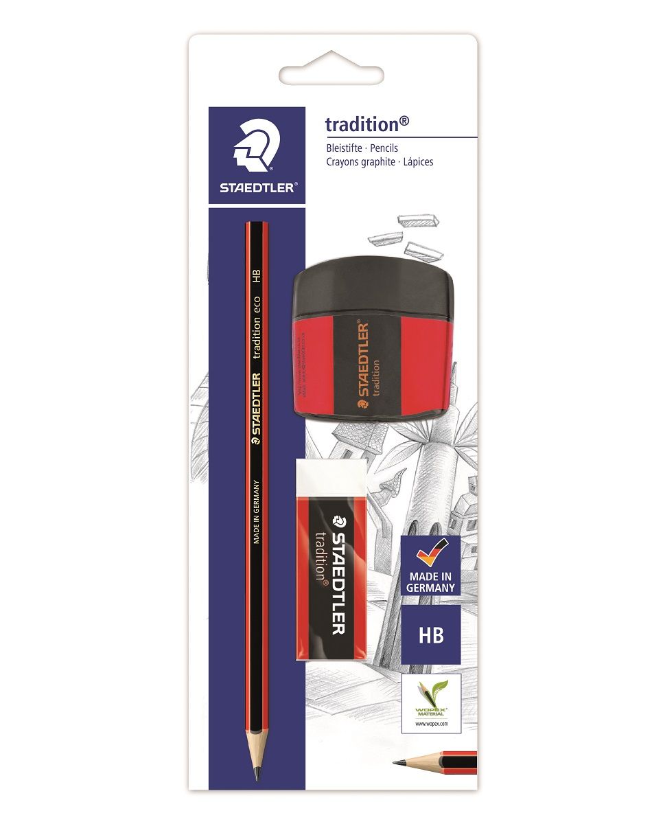 Staedtler Tradition Set Tradition Pencil & Tub Sharpener & Eraser