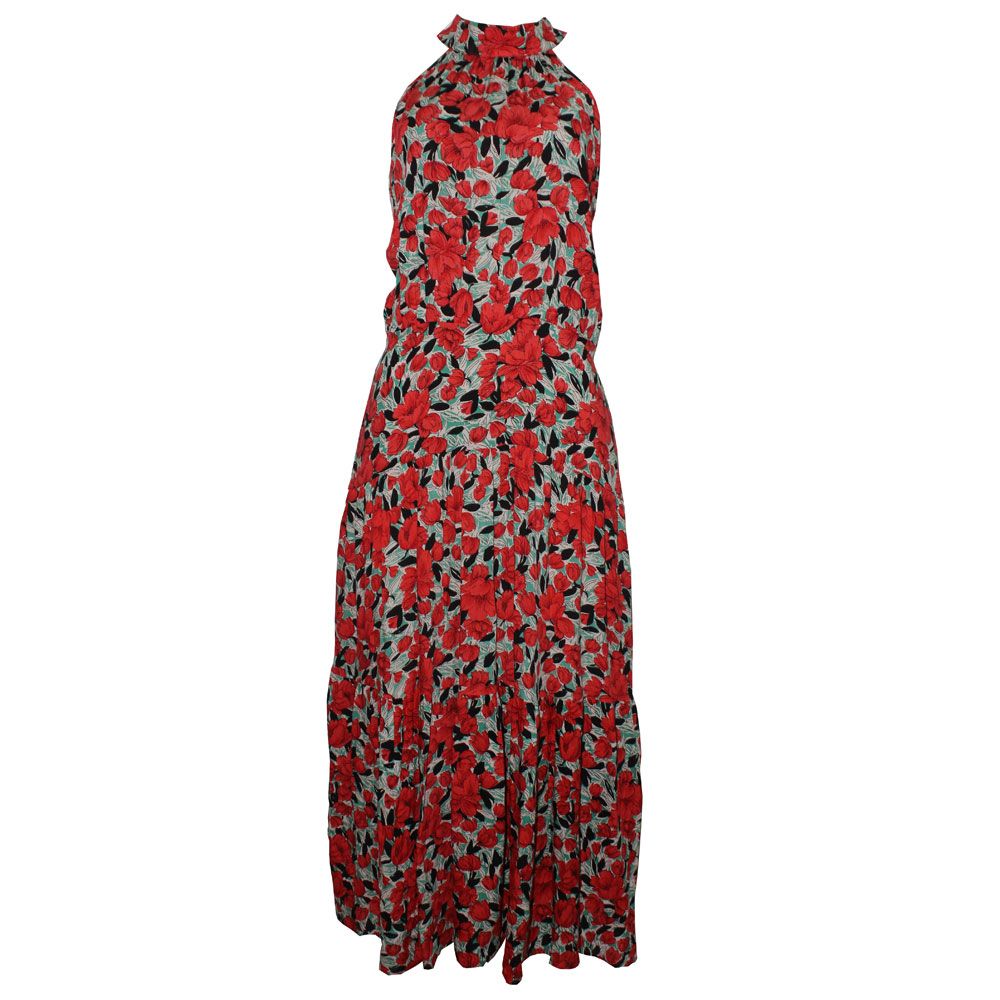 Blackcherry Halter Neck Tiered Red Summer Dress | Buy Online in South ...