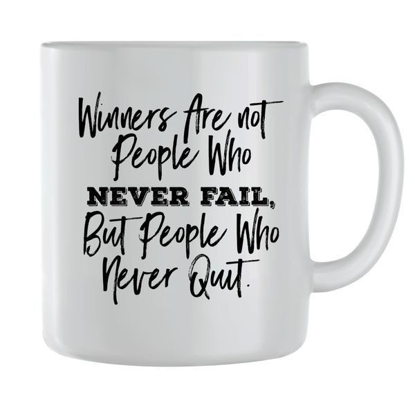 Never Coffee Mugs for Men Women Motivational Saying Graphic Cup Present 213