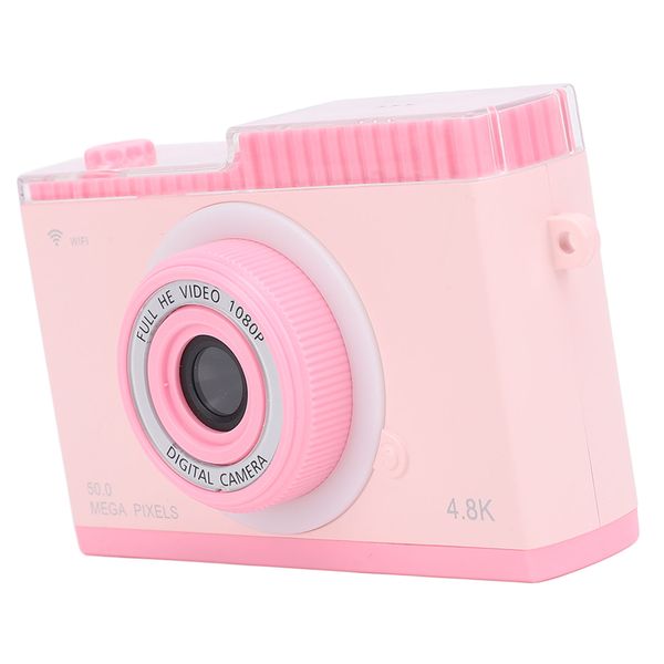 Retro Camera 48MP, 1080P, 8X Zoom, Wireless, MP3 Playback, Roseate