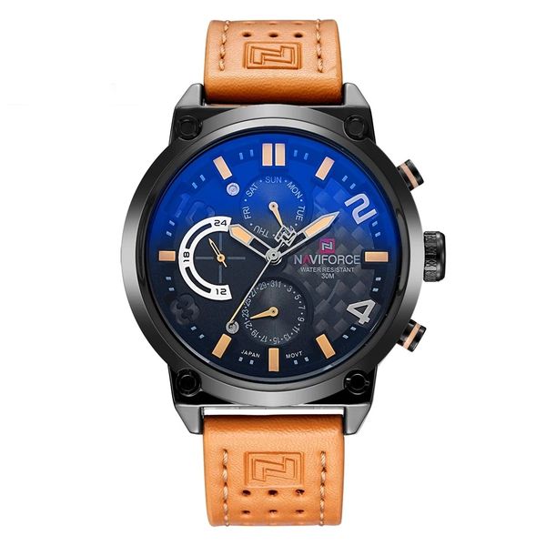 Naviforce 9068 Mens Chronograph Watch - Brown