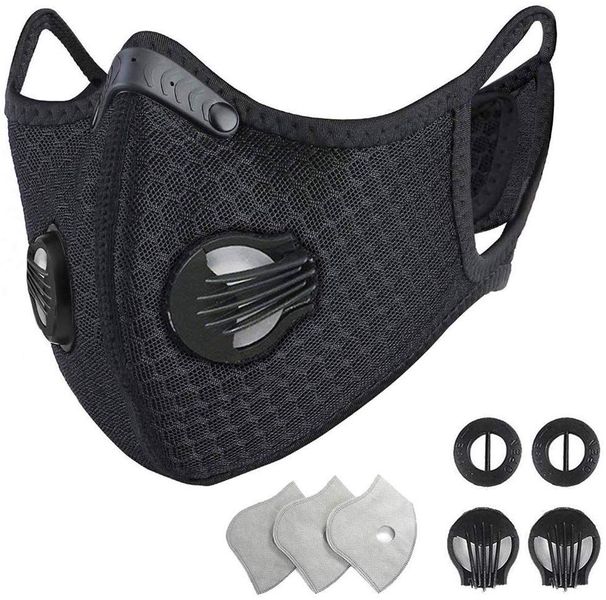 Dual Valve Sports Mask and Extra Filters