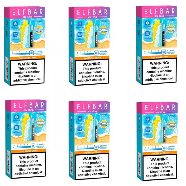 Elf Bar Ice King 25000 Puffs Disposable Vapes - Mango Shake (Pack of 6)