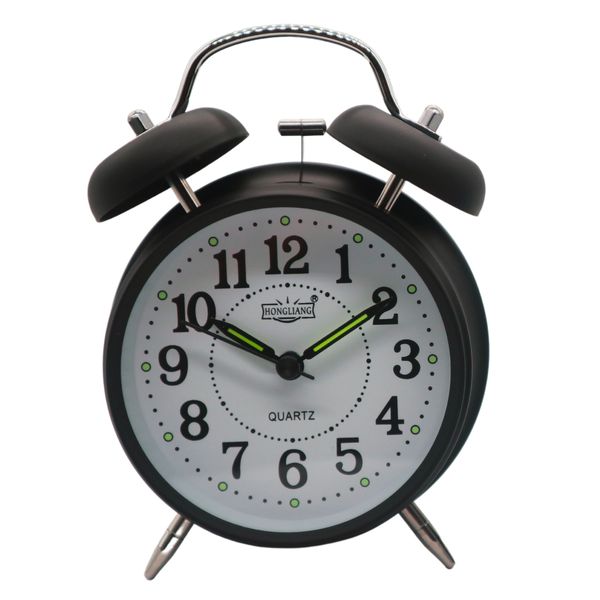 Vintage Twin Bell Alarm Clock - 12cm