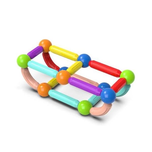 Set Of 25 Children DIY Learning Magnetic Balls &amp; Rod Building Sticks Toy