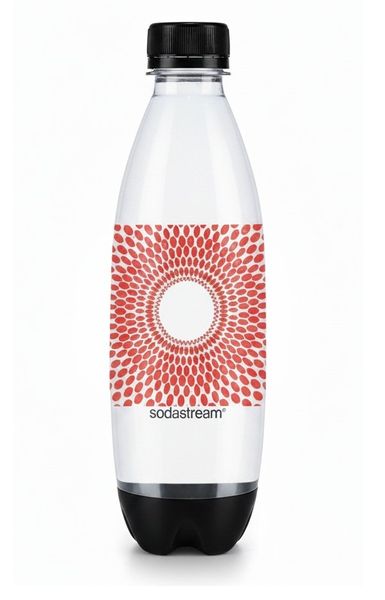 1 x Red SodaStream 1 Liter Carbonating Bottle Durable Reusable (Single) 1L