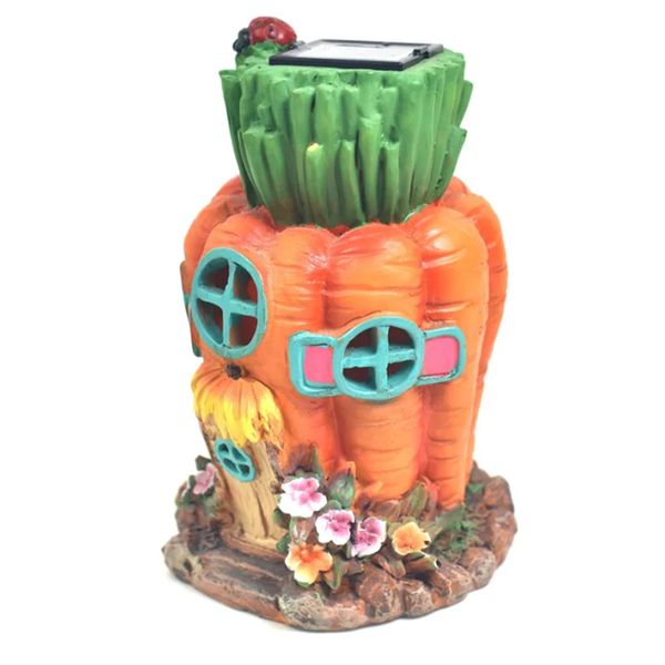 Garden Led Light Vegetable Light Statue Sculpture Outdoor Figurine C
