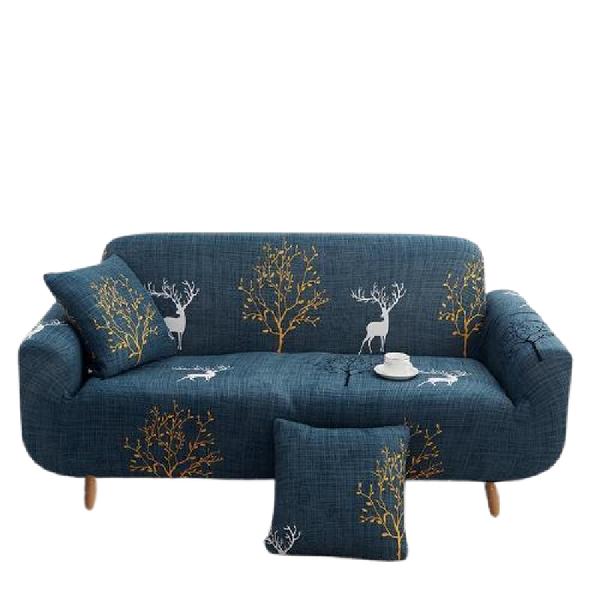 Decorative Elastic Couch Covers - Blue Deer