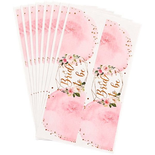 10 Piece -Elegant Floral Bride To Be Party Stickers