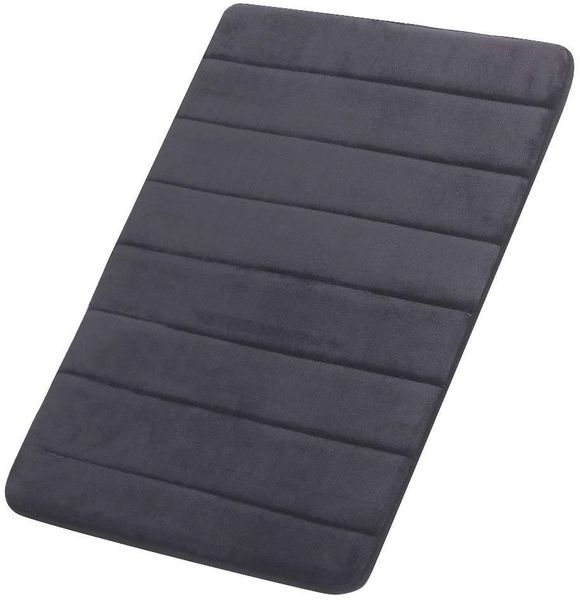 Wonder Towel Luxury Memory Foam Bathroom Bathmat Fast Dry NonSlip Charcoal L