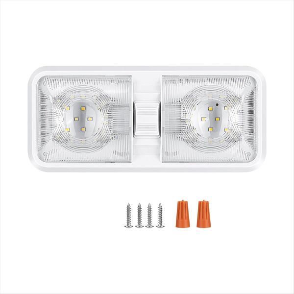 Rv Lights Interior 12V Led 8W Ceiling Double Dome Light