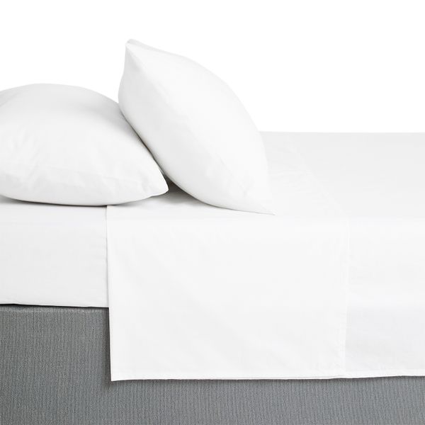George &amp; Mason - 200 Thread Count Flat Sheet - White