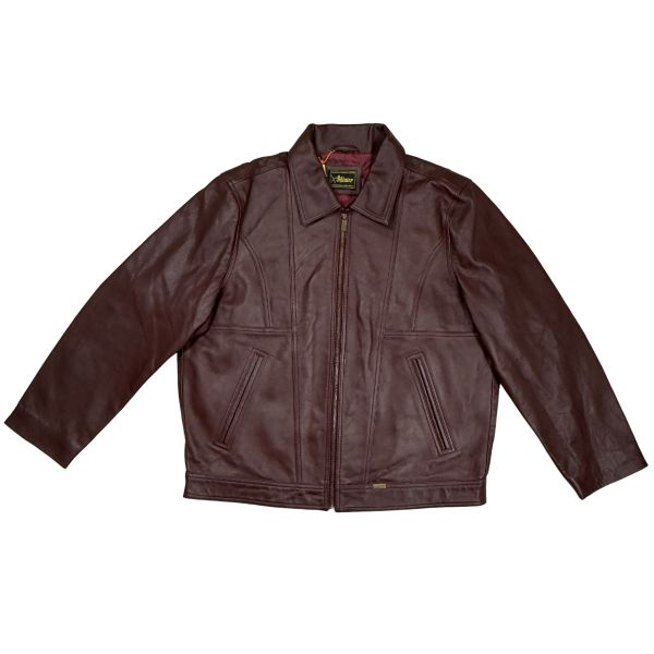 Pointer Original Leather Bunny Zip Burgundy Jacket