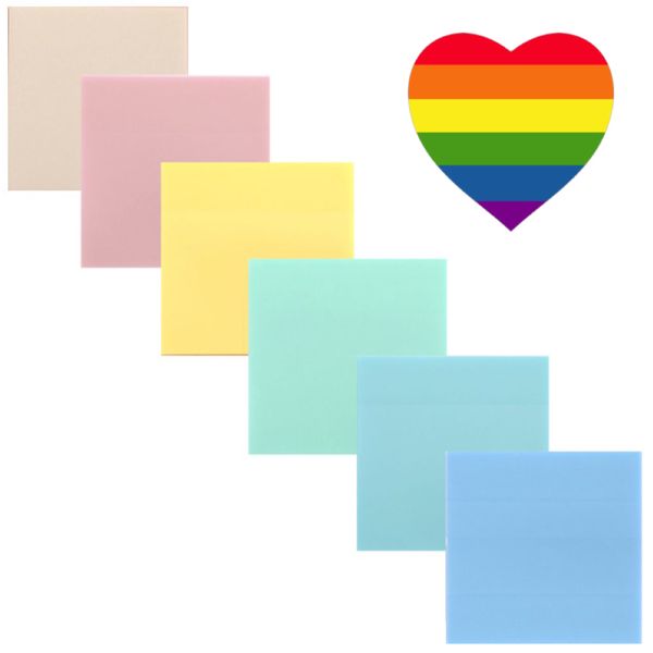 Craft Office Stationery 50 Sheet Sticky Note Pads &amp; Heart Sticker Set of 7