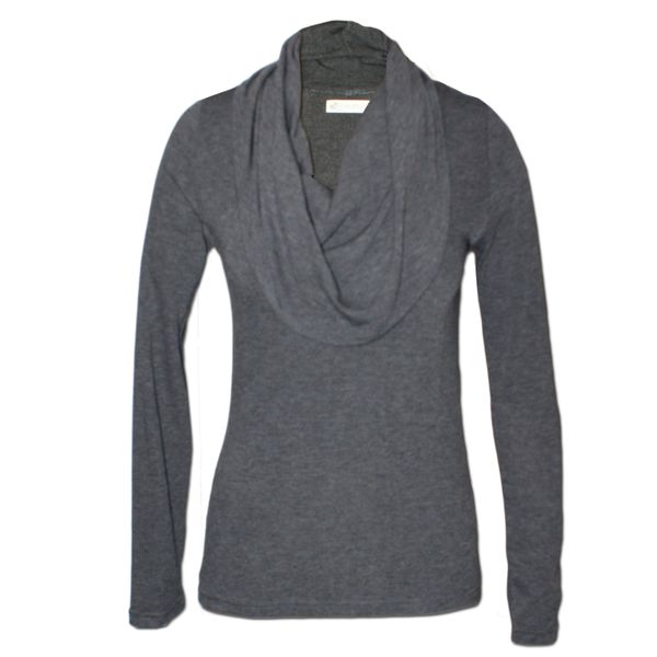 Nucleus - Cowl Neck Jersey in Charcoal Melange
