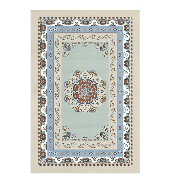 Serene Persian-Inspired Medallion Rug 120cm 180cm Soft Comfortable
