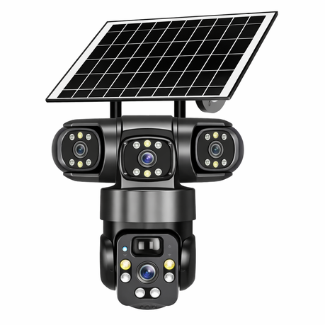 4G Solar PTZ Camera - Triple Lens, Outdoor