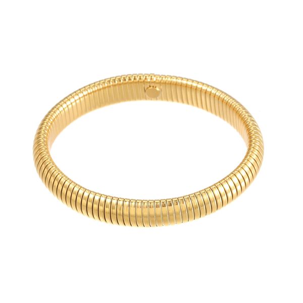 Titanium Steel Retro Exaggerated Personality Spring Bracelet Bangle