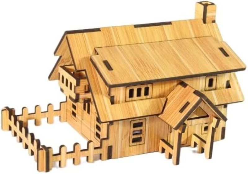 3D Wooden Cabin DIY Model Craft Kit