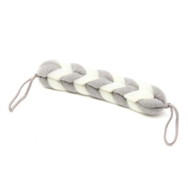 Stretchable Loofah Bath Sponge Back Scrubber - Grey/White