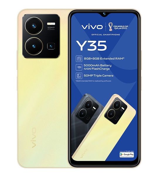 Vivo Y35 128GB LTE Dual Sim - Dawn Gold
