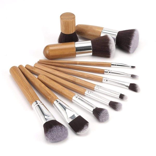 Makeup Brushes 11 Piece Bamboo Makeup Foundation Brushes
