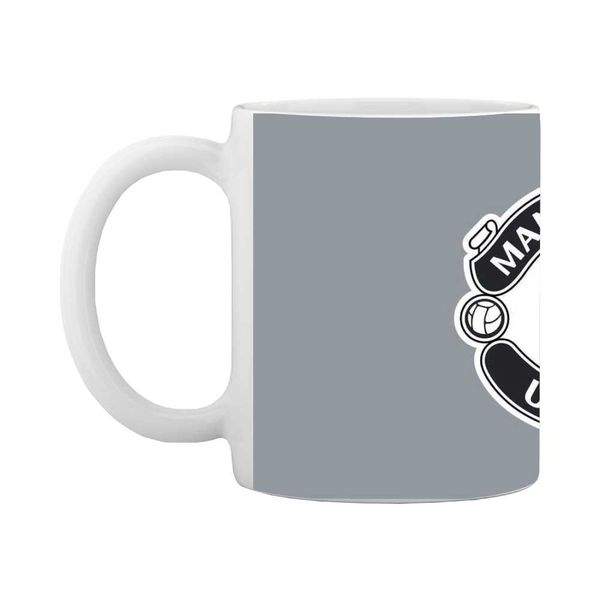 Manchester united White and Grey printed Mug