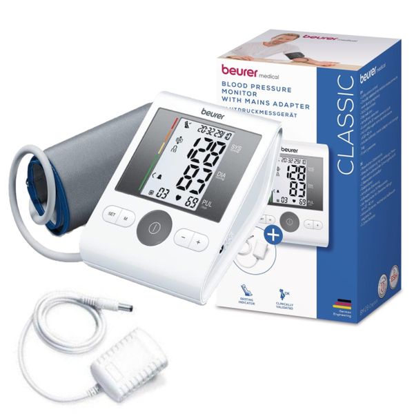 Beurer Upper Arm Blood Pressure Monitor with Mains Adaptor | BM 28 ONPACK