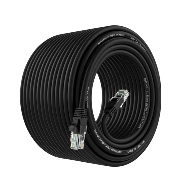 Cat6E Ethernet Cable 1000Mbps High-Speed Gigabit LAN Cable Black - NESTY