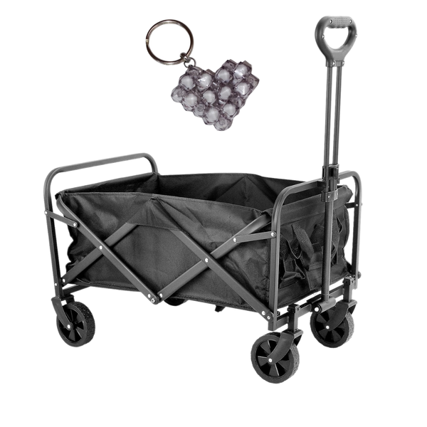 Folding Beach Wagon Cart Trolley and handmade keyholder