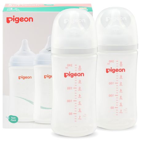 Pigeon Wide Neck SofTouch PP Baby Bottle Twin Pack 240ml with M Nipple | Shop Today. Get it Tomorrow! | takealot.com