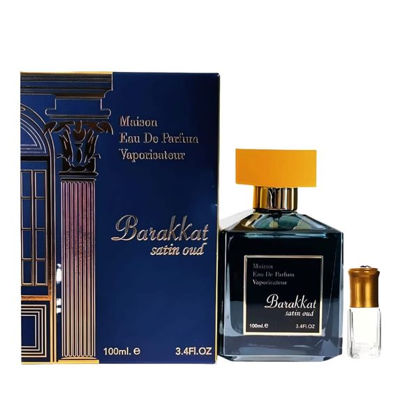 Barakkat Satin Oud Eau de Parfum - 100ml + Perfume Oil Gift