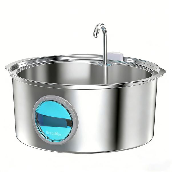 BezosMax 7L Large Pet Fountain, Super Quiet Dog Water Fountain with Handle