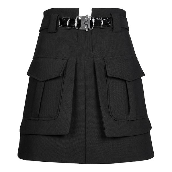 PUNK RAVE A Line Mini Skirt With Decorative Belt