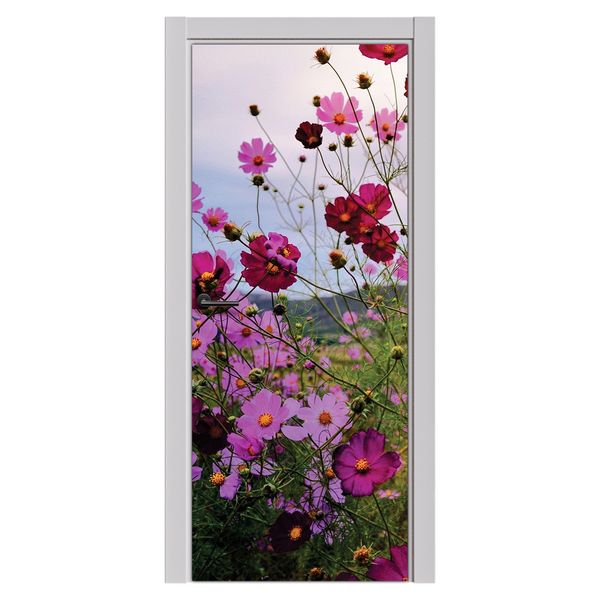 Decoupage Tear Resistant Transfers - Cosmos Flowers Door