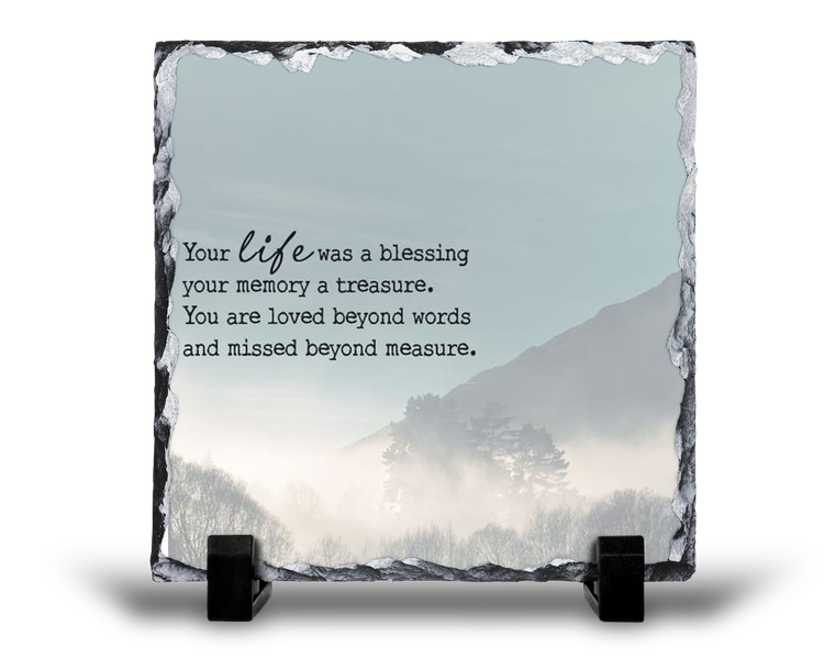 Your Memory Was A Treasure Remembrance Grief Memorial Gift Rock Slate