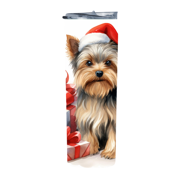 Yorky Christmas Dogs 71 20 Oz Straight Skinny Tumbler 232