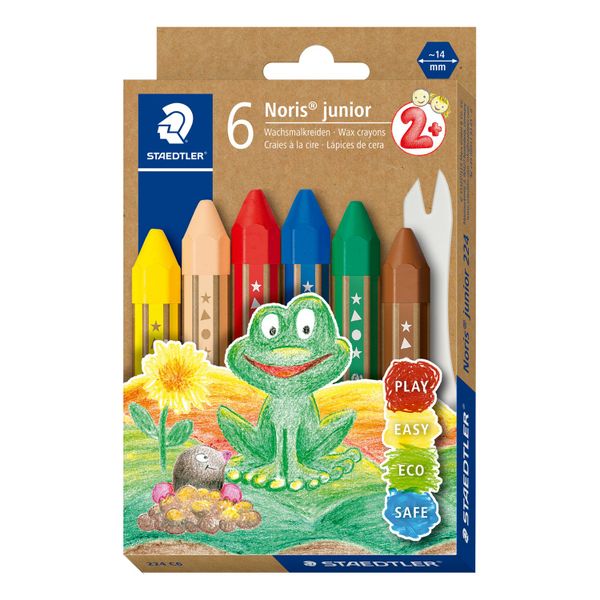 Staedtler 224 Noris Junior 224 Wax Crayons Set of 6