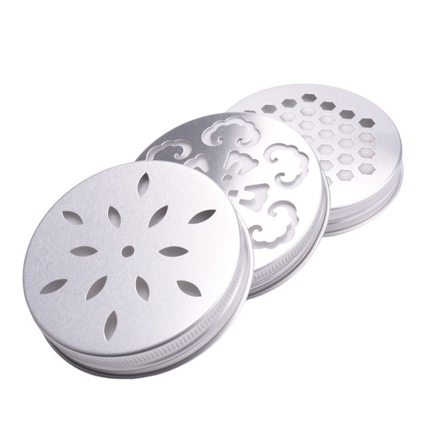 Jar Lids Cover 3 Style Hollow Candle Topper Shade Jar Lid