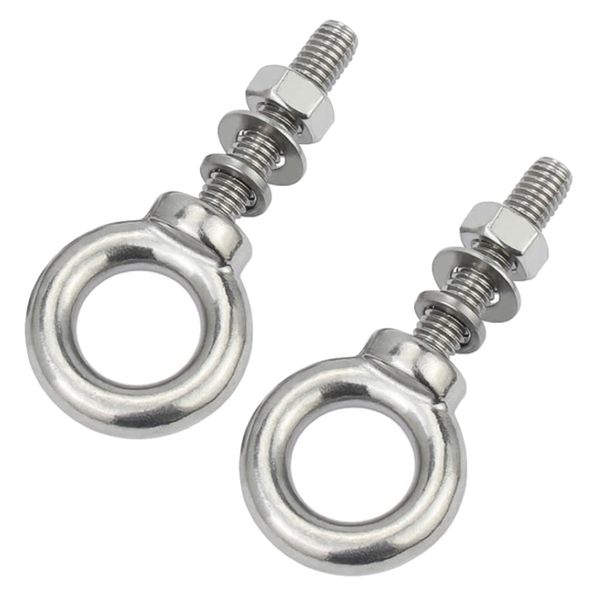 Tool DIY M5 304 Stainless Steel Lifting Ring Eye Bolt Screw Set of 2