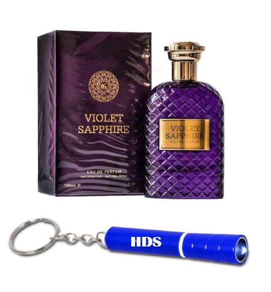 Violet Sapphire by Fragrance World Eau De Parfum - 100ml with HDS Torch