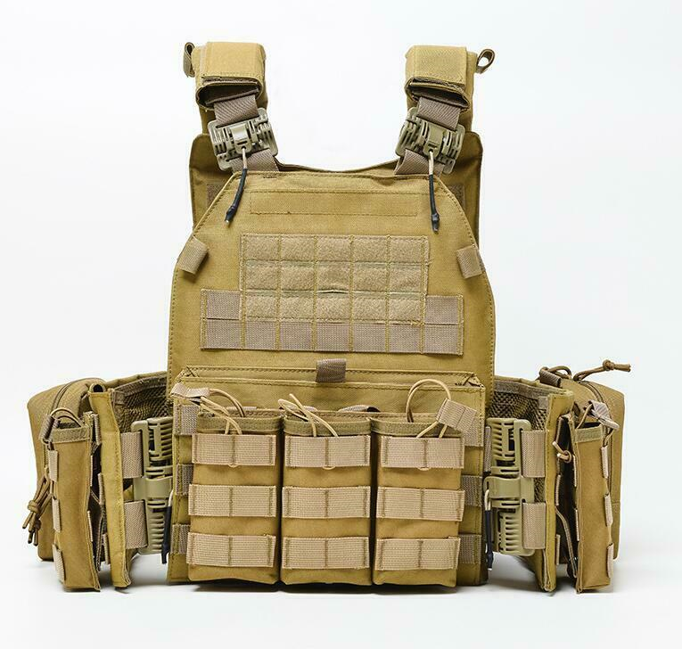 Tactical Military Molle Vest Mag Holder Plate Combat Assault Gear Sets ...