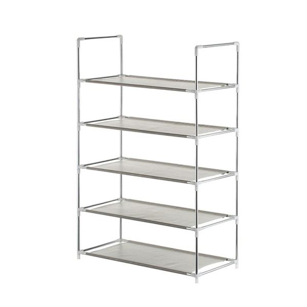 5-Tier 18 Pair Shoe Rack Storage Organizer - Grey